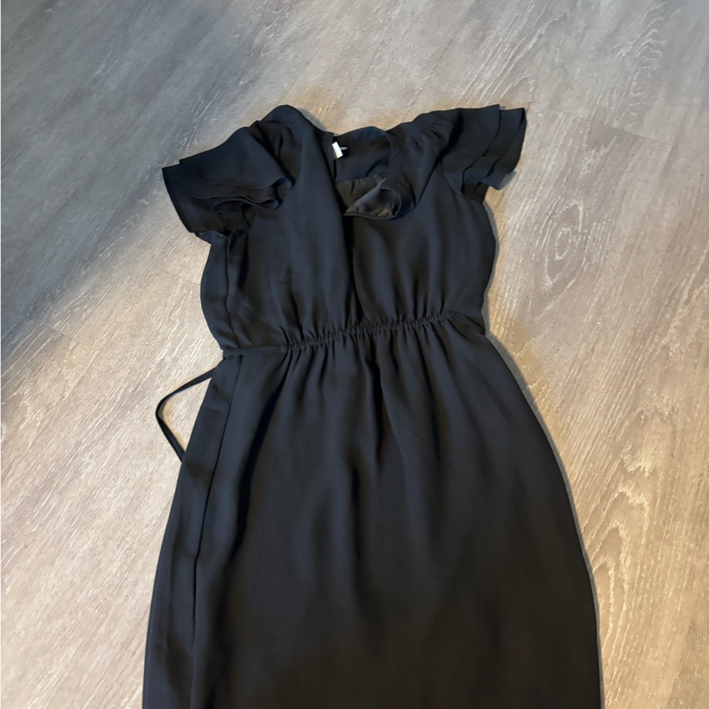 H&M Black Dress with Ruffles